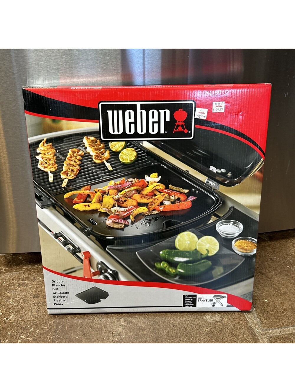 WEBER 7034 Grill Griddle BBQ Accessory NEW Traveler 13.6” x 12.5”